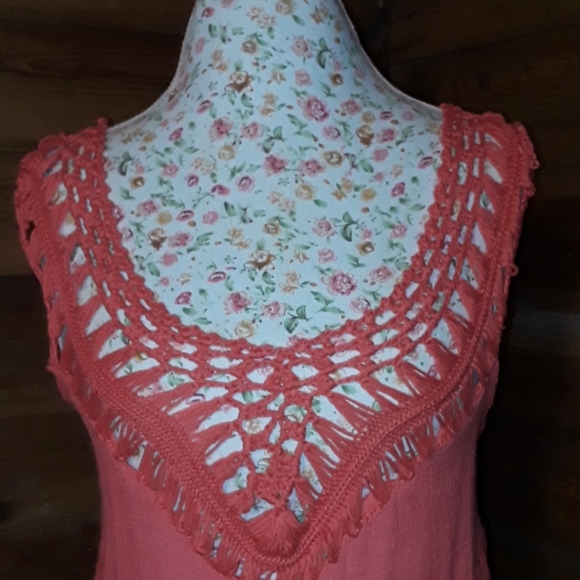 Vivid Importers of NY Boho Crocheted Tank - Picture 2 of 4